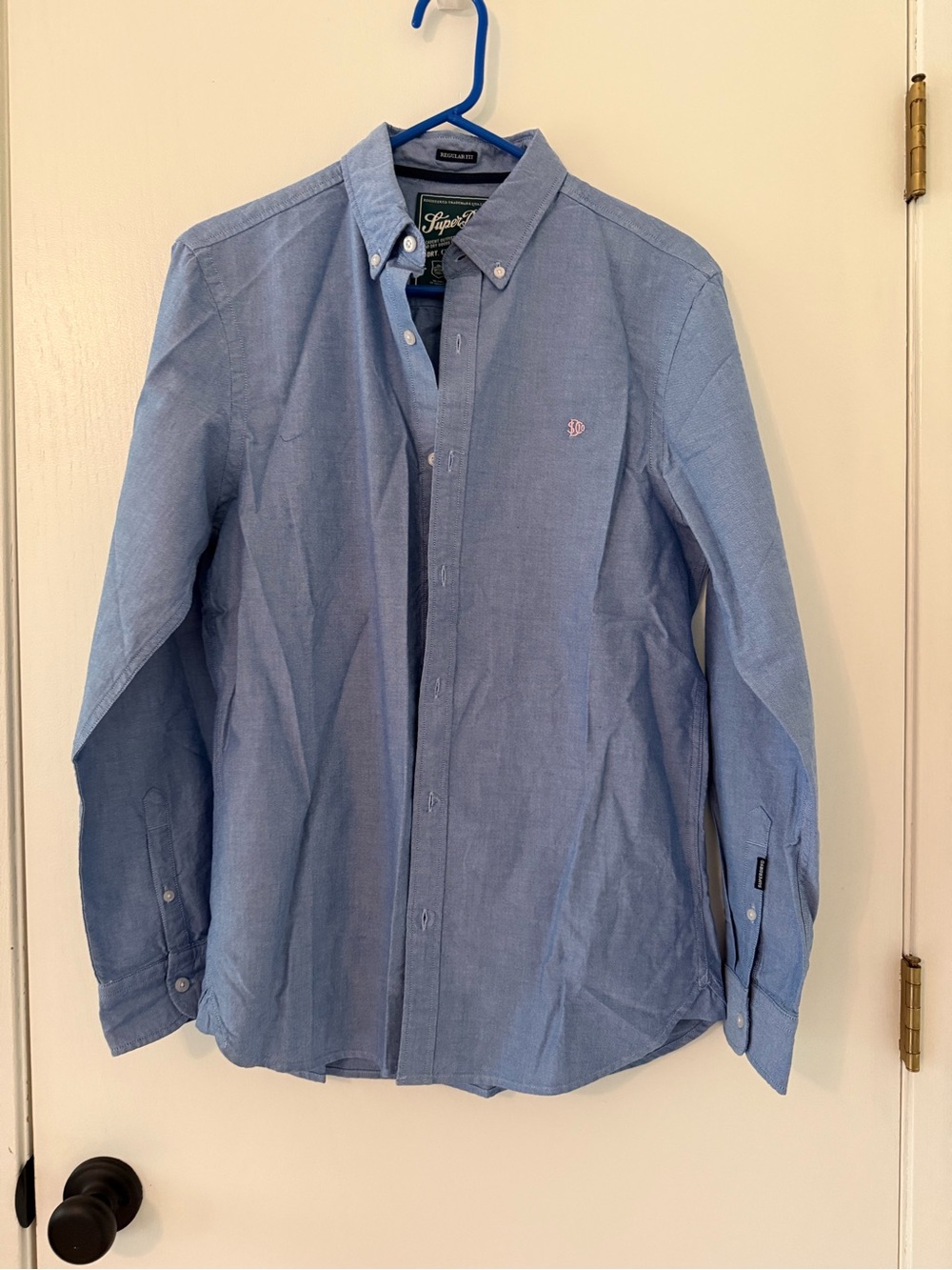 Superdry Men's Light Blue Button-Down Oxford Shirt